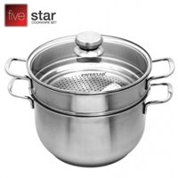 Bộ nồi xửng hấp Fivestar 26cm nắp kính