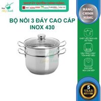 Bộ Nồi Xửng Hấp Fivestar Nắp Kính 24cm Tặng 10 Muỗng Inox