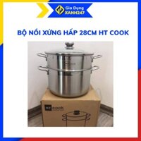 Bộ nồi xửng hấp HT Cook, nồi inox cao cấp 28cm