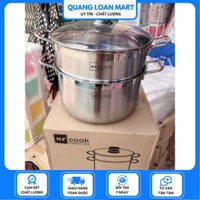 BỘ NỒI XỬNG HẤP INOX  2 TẦNG VUNG KÍNH DÀY ĐẸP TIỆN LỢI