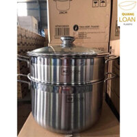 BỘ NỒI XỬNG HẤP INOX  2 TẦNG VUNG KÍNH DÀY ĐẸP TIỆN LỢI