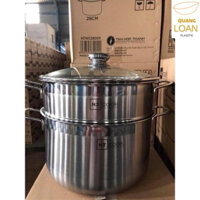 BỘ NỒI XỬNG HẤP INOX  2 TẦNG VUNG KÍNH DÀY ĐẸP TIỆN LỢI