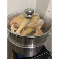 BỘ NỒI XỬNG HẤP INOX  2 TẦNG VUNG KÍNH DÀY ĐẸP TIỆN LỢI