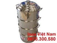 Bộ Nồi Xửng Hấp Inox 304 3 Tầng Size 440 NH-D440-3T