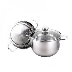 Bộ nồi xửng hấp inox Fivestar ST28-3DG - 28 cm, 3 đáy, nắp kính