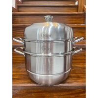 Bộ Nồi Xửng Hấp Nhật Made in Japan 3 tầng cao cấp size 28cm