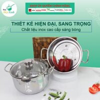 Bộ nồi xửng hấp từ Fivestar nắp kính - tặng 10 muỗng inox - 24 cm