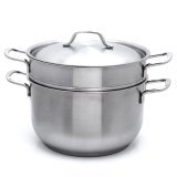 Bộ nồi xửng inox 3 đáy 24cm Fivestars ST24-3D (Bạc)