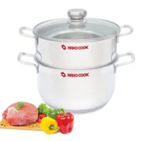 Bộ Nồi Xửng Inox 3 Đáy Nắp Kính