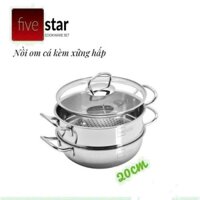 Bộ nồi xửng inox Fivestar 3 đáy 20cm