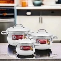 BỘ NỒI ZEBRA 3 ĐÁY Nắp Vung (18+20+22CM) - EXTREME INFINITY - 180826