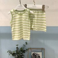 BỘ NOUS BA LỖ THƯỜNG KẺ XANH CỐM TRẮNG