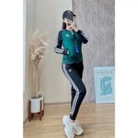 Bộ Nữ Adidas Cao Cấp Chất Vải Umi Dày Dặn Co Giãn 2 Màu Hồng, Xanh Rêu