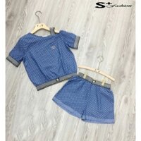 BỘ NỮ BÒ CHẤM BI HỞ VAI