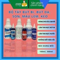 Bộ nước tẩy bút bi, bút dạ, son môi, keo, máu, thực phẩm trên quần áo