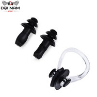 Bộ Nút Bịt Tai Và Kẹp Mũi Silicon Chống Nước Khi Bơi Lội Chính Hãng Đại Nam Sport - Đen