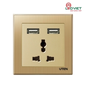 Bộ ổ cắm 3 chấu và 2 ổ cắm USB Q9GZ13/2NU