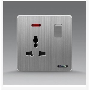 Bộ ổ cắm 3 chấu và công tắc UTEN S300-KZ13/N