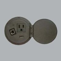 Bộ ổ cắm âm bàn 1 ổ cắm 3 chấu (2 chấu dẹp, 1 chấu tròn) + 1 cổng USB + 1 cổng mạng + 1 bộ sạc không dây MPE TBS3