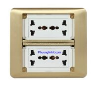 Bộ ổ cắm âm sàn Sinoamigo SFP-2B mầu đồng, đủ modules chính hãng