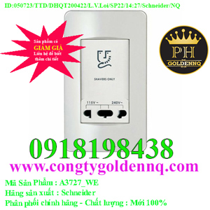 Bộ ổ cắm dao cạo râu Schneider A3727_WE