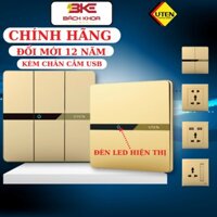 Bộ ổ cắm điện, Công tắc điện  UTEN model Q7 chất lượng tiêu chuẩn CHÂU ÂU