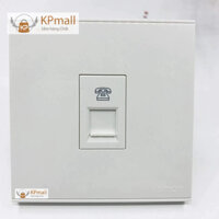 Bộ ổ cắm điện thoại đơn lắp đế vuông chuẩn Simon E6 725214