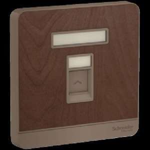 Bộ ổ cắm điện thoại đơn Schneider AvatarOn E8331RJS4_WD_G19