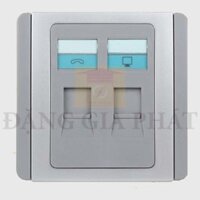 Bộ ổ cắm điện thoại + mạng /Tel Outlet + Data Cat5e Outlet W. Shutter