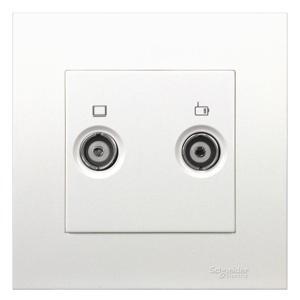 Bộ ổ cắm điện thoại và FM Schneider KB32TVFM_G19