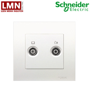Bộ ổ cắm điện thoại và FM Schneider KB32TVFM_AS