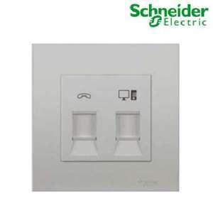 Bộ ổ cắm điện thoại và mạng Schneider KB32TS_RJ5E_AS_G19