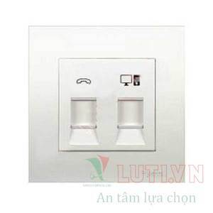 Bộ ổ cắm điện thoại và mạng Schneider KB32TS_RJ5E_G19