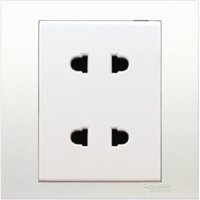 Bộ ổ cắm đôi 2 chấu 10A 250V KB426US2_WE_G19