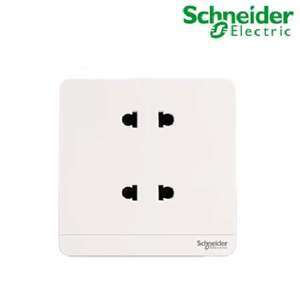 Bộ ổ cắm đôi 2 chấu AvatarON Schneider E83426U2_WE_G19