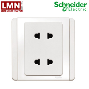 Bộ ổ cắm đôi 2 chấu Schneider E3426US2_WW_G19