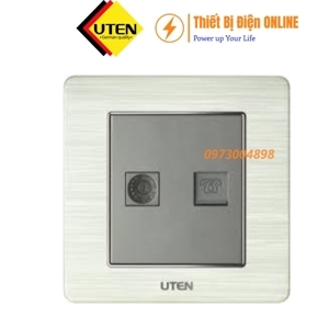 Bộ ổ cắm đôi tivi và điện thoại Uten V6.0-TVTEL