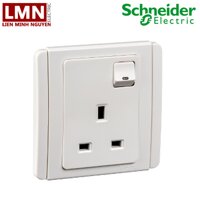 BỘ Ổ CẮM ĐƠN 3 CHẤU 13A CÓ CÔNG TẮC ĐÈN LED KIỂU ANH E3015D_EWWW_G19 NEO SCHNEIDER