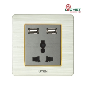 Bộ ổ cắm đơn 3 chấu và ổ cắm USB  V6.0GZ13/2NU
