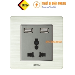 Bộ ổ cắm đơn 3 chấu và ổ cắm USB  V6.0GZ13/2NU