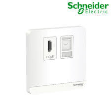 Bộ ổ cắm HDMI và mạng Cat5E AvatarON Schneider E8332HDRJS5_WE_G19