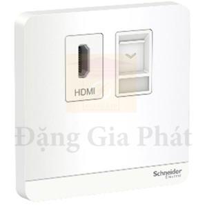 Bộ ổ cắm HDMI và mạng Cat5E AvatarON Schneider E8332HDRJS5_WE_G19