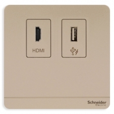 Bộ ổ cắm HDMI và USB AvatarON Schneider E8332HDUSB_WG_G19