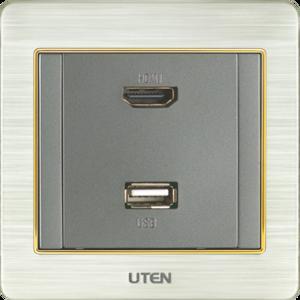 Bộ ổ cắm HDMI và USB UTEN V6.0-HDMI/USB