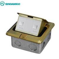 Bộ ổ cắm mạng âm sàn sinoamigo SPU-1B2R gồm ( 2 ổ cắm mạng) cao cấp mầu bạc lắp sàn nhà