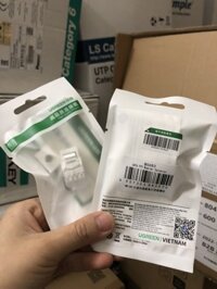 Bộ ổ cắm mạng âm tường Ugreen gồm Mặt, nhân mạng CAT5, CAT6, CAT7 hàng chính hãng - Nhân CAT6 80452 -90 độ
