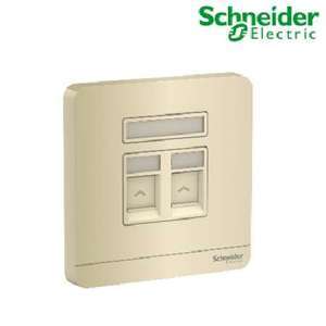 Bộ ổ cắm mạng Cat6 đôi AvatarON Schneider E8332RJS6_WG_G19
