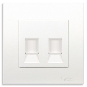 Bộ ổ cắm mạng đôi Cat6E Schneider KB32RJ6_G19