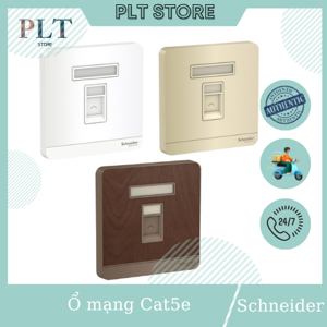 Bộ ổ cắm mạng đơn Cat5E Schneider E8331RJS5_WD
