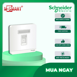Bộ ổ cắm mạng đơn Cat6 Schneider E8331RJS6_WG